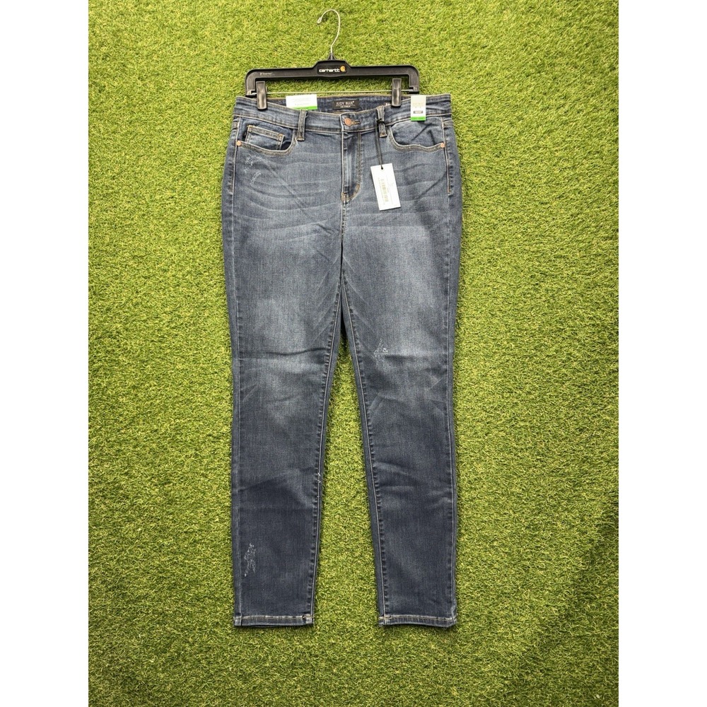 Judy Blue Jeans Womens 15/32 Relaxed Fit Mid Rise Jeans BL1 Dark Wash Denim NWT